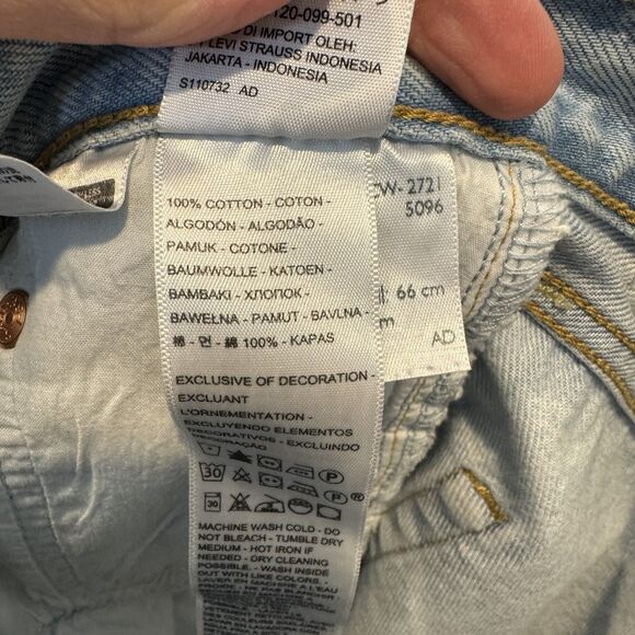 Levi's Ribcage Straight Ankle Jeans Light Wash Denim 100% Cotton Women sz 26 - Picture 5 of 11